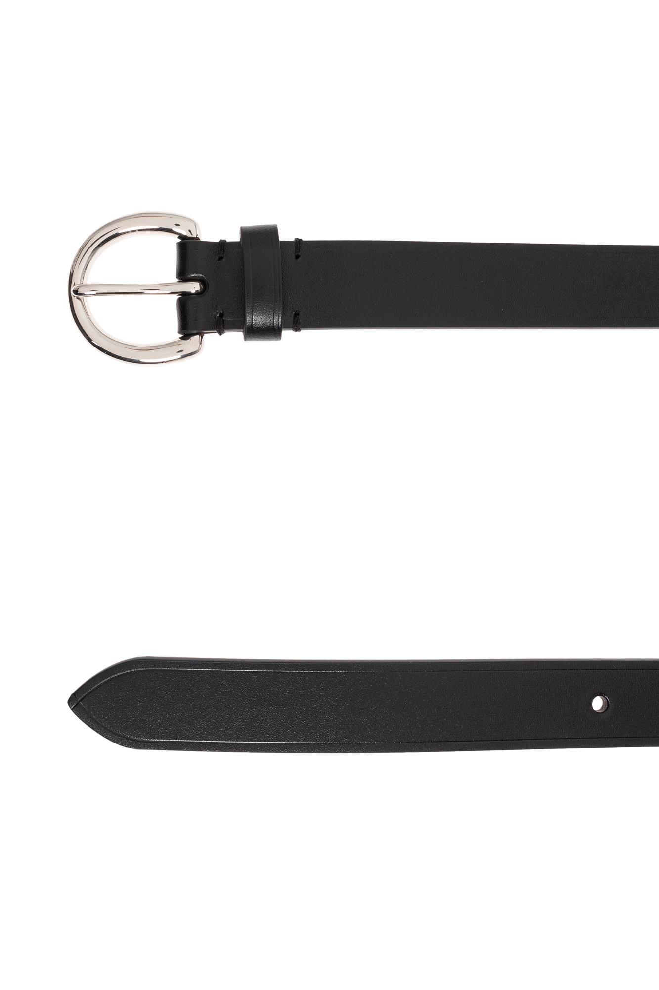【PHOEBE PHILO】新作 ROUND BUCKLE BELT 25MM leather PHOEBE PHILO | ROUND BUCKLE BELT 25MM | WHITE LEATHER